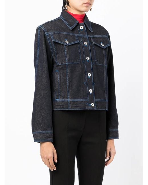 Ferragamo Black Cropped Denim Jacket