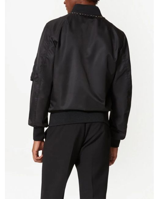 Valentino Garavani Untitled Studs Bomberjack in het Black voor heren