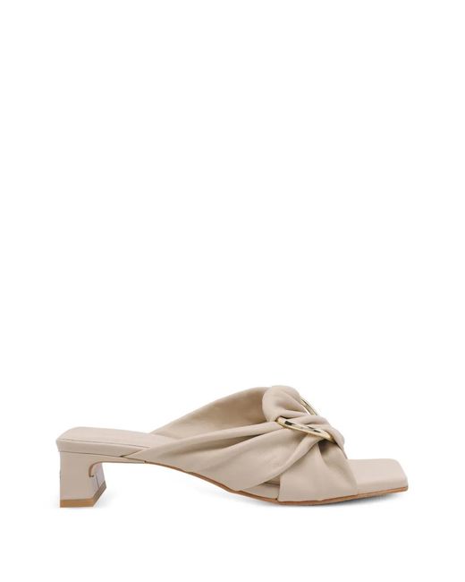 Angel Alarcon Multicolor Square-Toe Ring-Detail Sandals