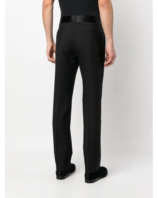 Givenchy Black Slim-Cut Tailored Trousers for men