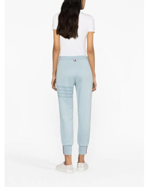 Thom Browne Blue Light Cotton Track Pants