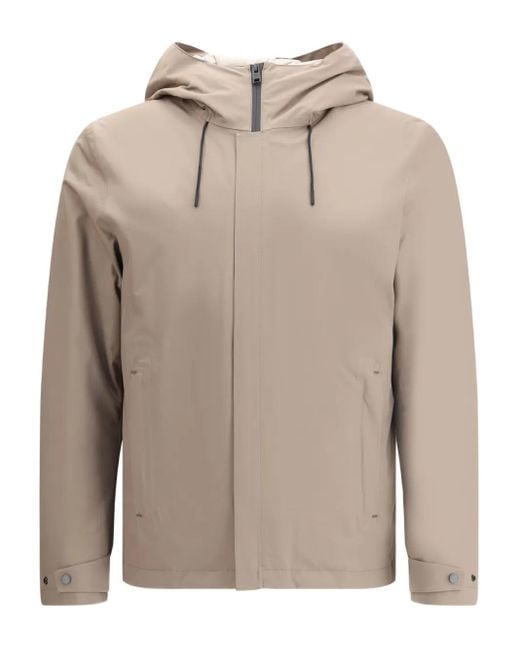 Woolrich Gray Hooded Zip-Front Jacket for men