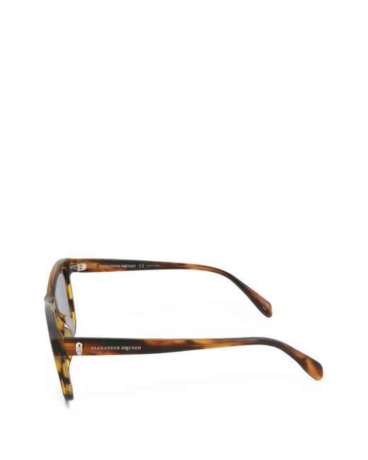 McQueen Metallic Square-Frame Sunglasses