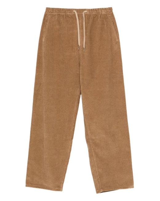 A Kind Of Guise Brown Samurai Corduroy Drawstring Trousers for men