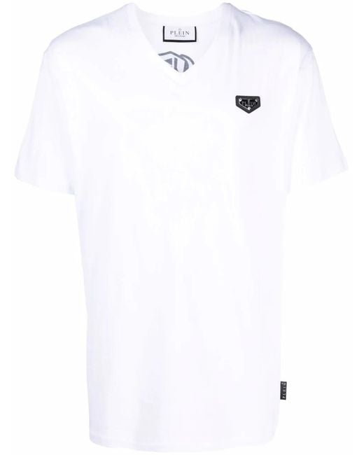 Philipp Plein White No Limits Rhinestone-Embellished T-Shirt