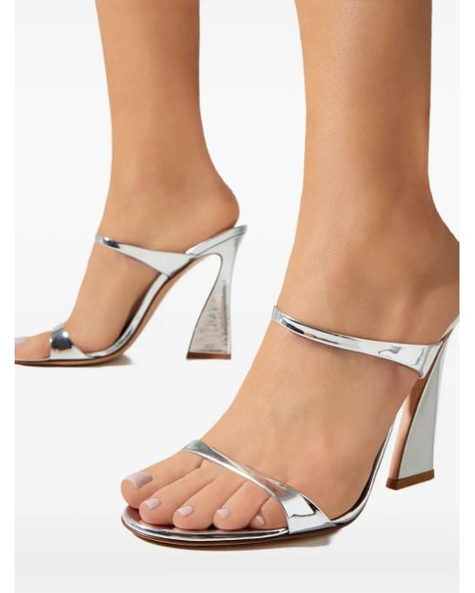 Gianvito Rossi White 105Mm Strappy Heeled Sandals