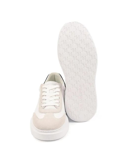 Karl Lagerfeld White Logo-Detail Sneakers for men