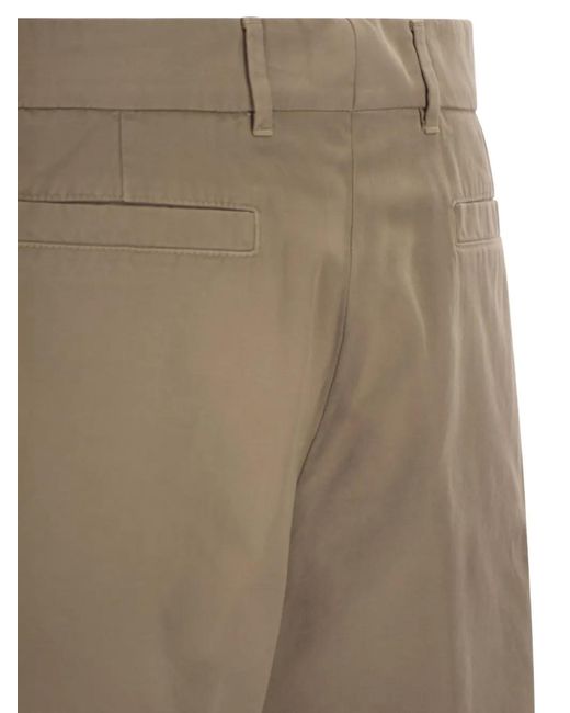 Brunello Cucinelli Natural Buttoned Bermuda Shorts for men