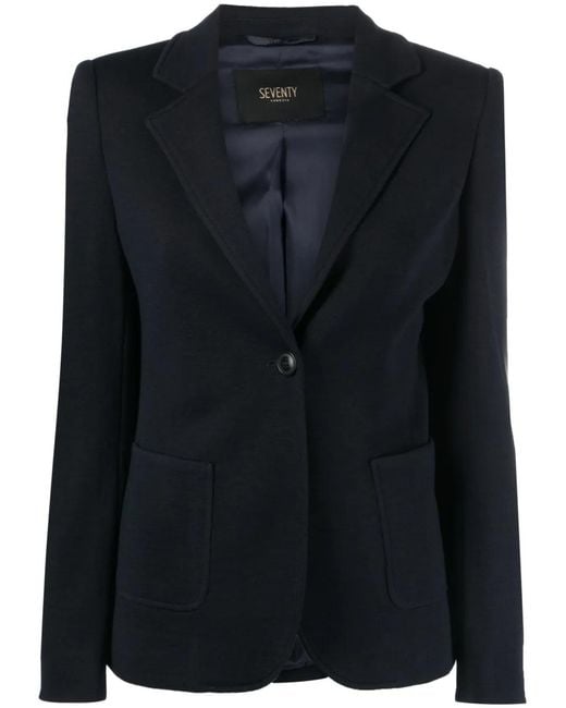 Seventy Black Single-Breasted Blazer