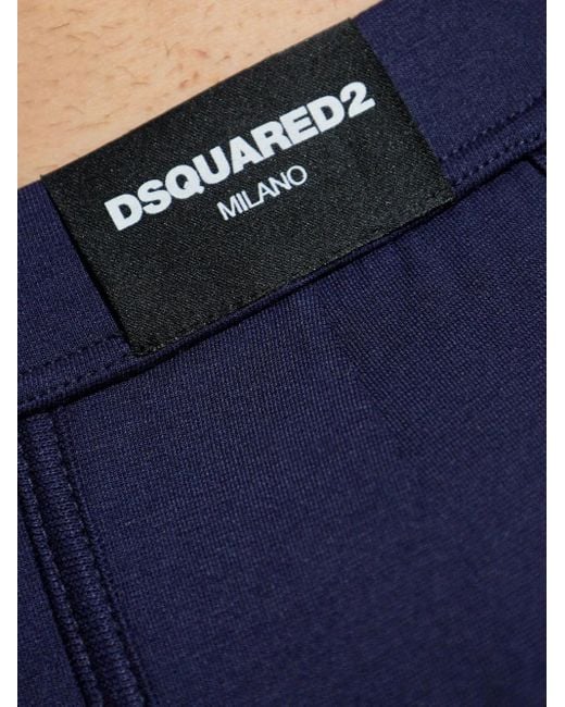 DSquared² Blue Logo-Patch Boxers for men
