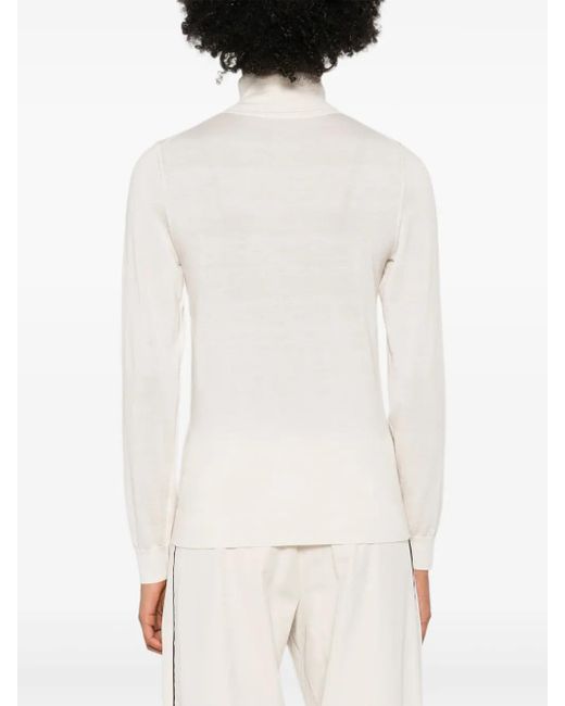 Maglione A Collo Alto di Eric Bompard in White