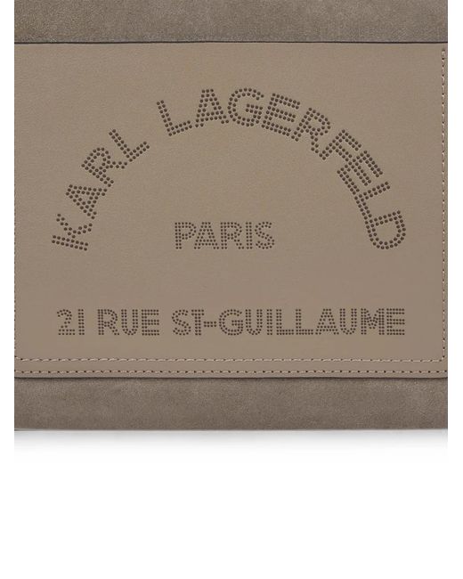 Karl Lagerfeld Gray Small K/Daily Suede Tote Bag