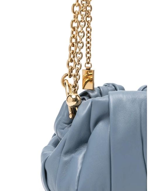 Chloé Blue Plissé Shoulder Bag