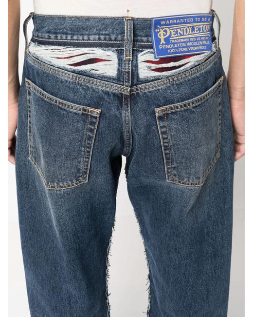 Jeans Affusolati X Pendleton di Maison Margiela in Blue da Uomo