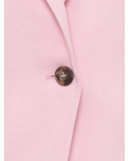 Emme Pink Peak-Lapel Single-Breasted Suit