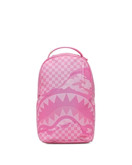 Sprayground Pink Checker-Pattern Backpack