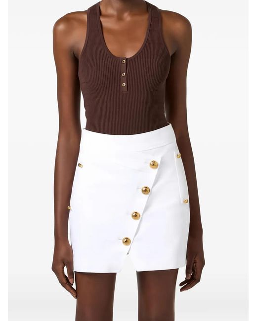 Elisabetta Franchi Purple Micro-Braided Knit Top