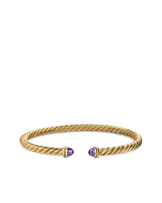 David Yurman Metallic 18Kt Cablespira Amethyst Cuff