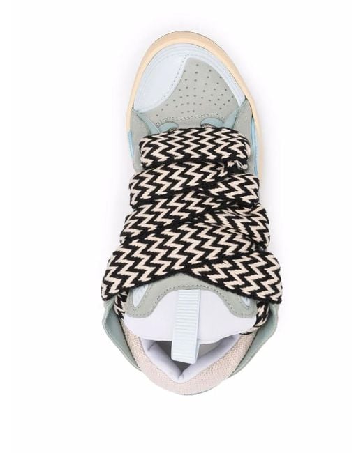 Lanvin Blue Men Curb Sneakers for men