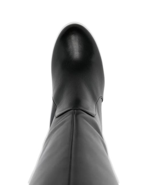 Stuart Weitzman Black Overknee-Stiefel mit lockerem Schnitt