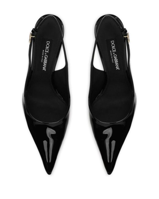 Dolce & Gabbana Lakleren Slingback Pumps in het Black