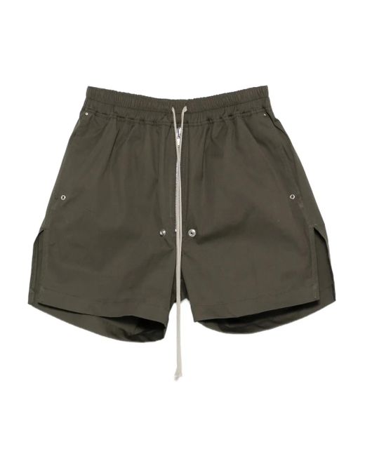 Rick Owens Shorts Met Trekkoord En Ritssluiting in het Green voor heren