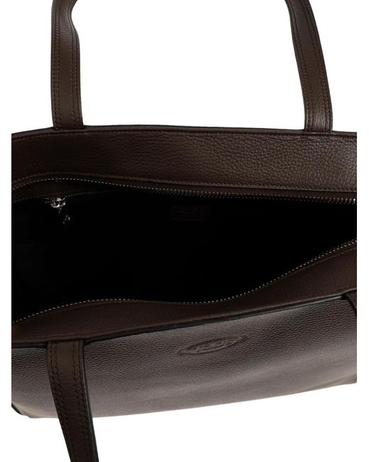 Tod's Brown Logo-Embossed Tote Bag for men