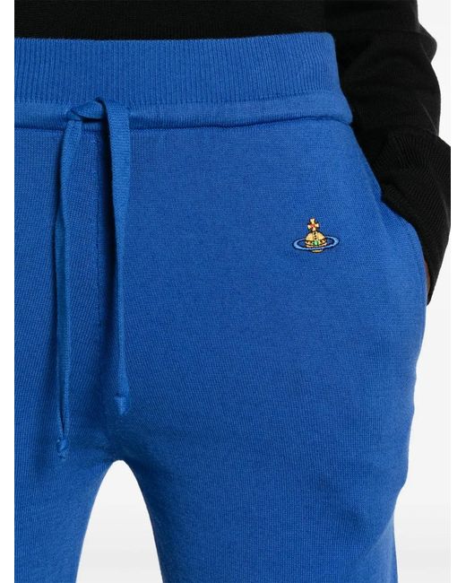 Vivienne Westwood Blue Orb Logo-Embroidered Track Paints