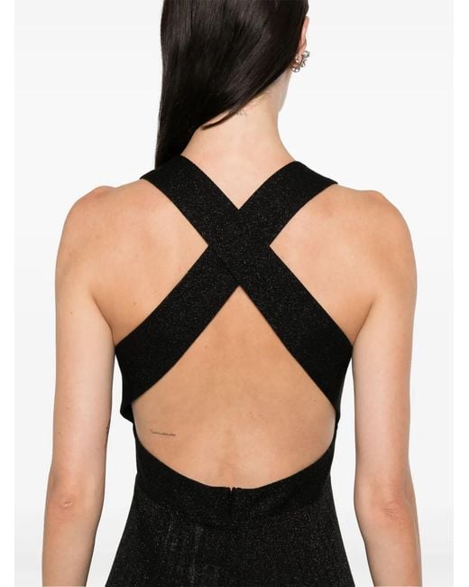 Nissa Black Lurex Gown
