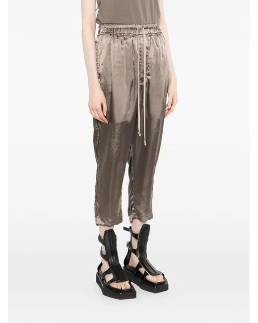 Rick Owens Drawstring Astaire Dust Wool Pants in Natural | Lyst
