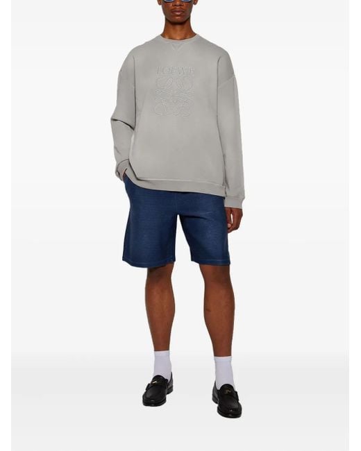 Loewe Blue Drawstring Denim Shorts for men