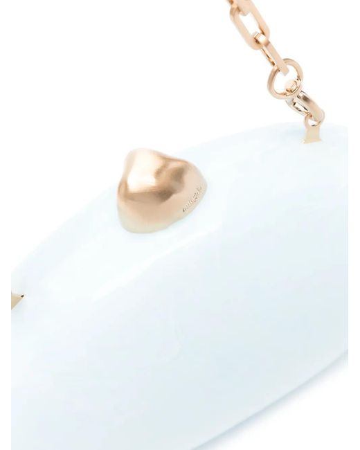 Cult Gaia Blue Eviana Clutch Bag