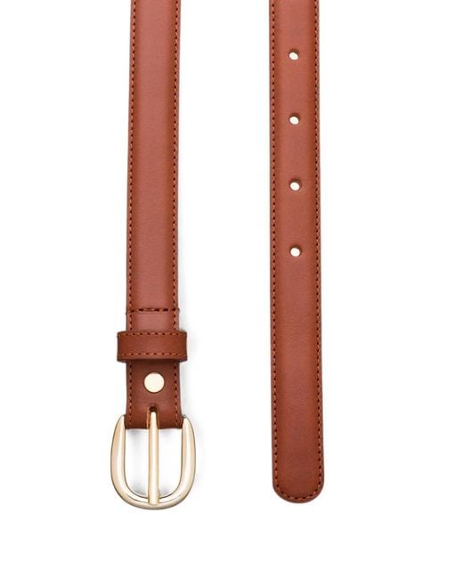 A.P.C. White Rosette Leather Belt