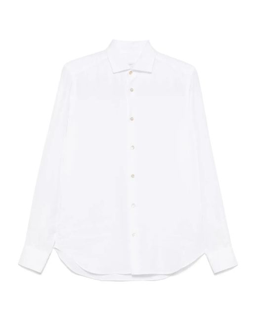 Boglioli Men's White Long-Sleeves Shirt