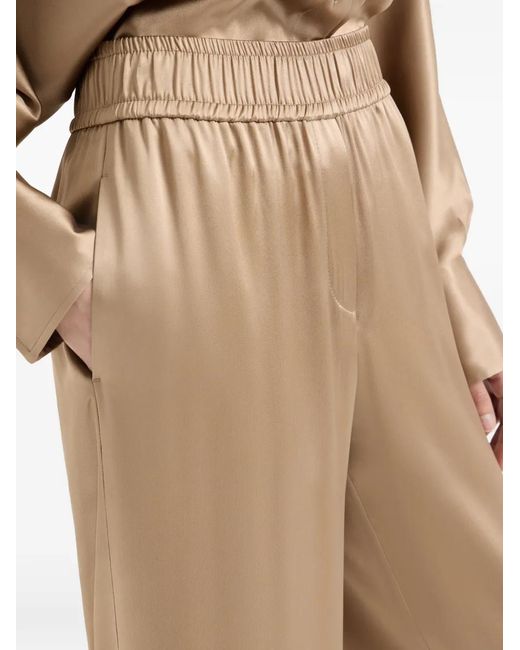 Brunello Cucinelli Natural Elasticated-Waistband Trousers