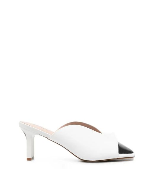 SERGIO MORETTI FIRENZE White V-Cut Open-Toe Sandals