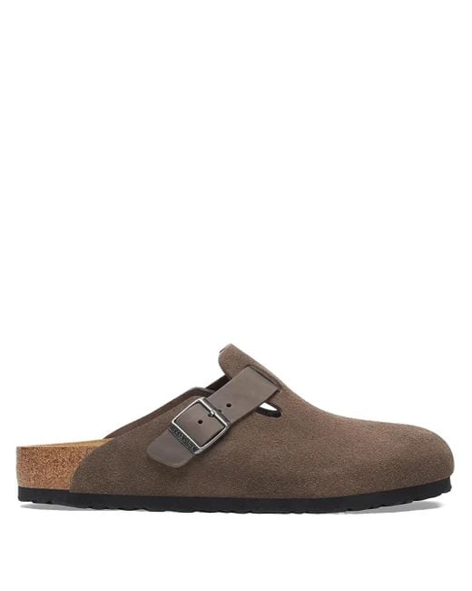 Birkenstock Brown Boston Slippers for men