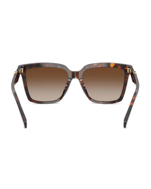 Michael Kors Brown Logo-Plaque Square Sunglasses
