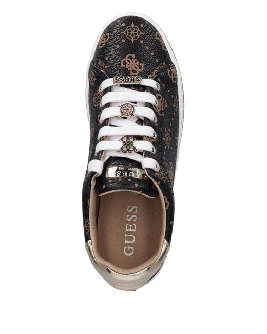 Guess Black Monogram Lace-Up Sdneakers