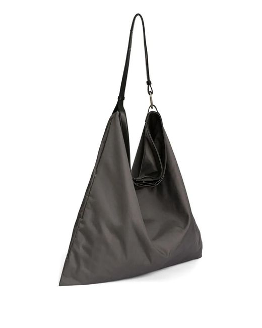 Jil Sander Black Soft Rolled Hobo for men