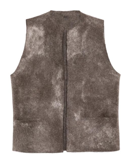 NORLHA Brown Melang Felt Vest for men