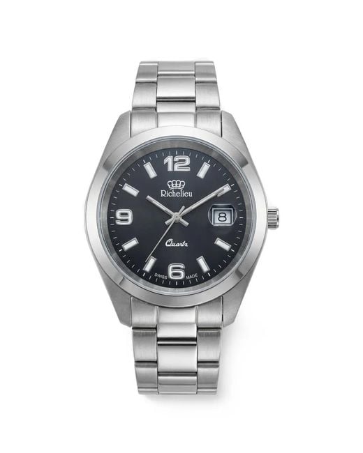 Richelieu Swiss Gray Date-Window 41Mm Watch for men