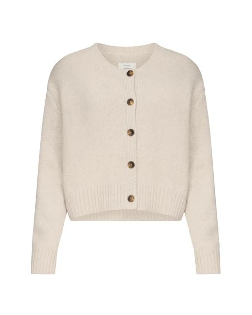 Loulou de Saison White Remus Ribbed-Knit Cropped Cardigan