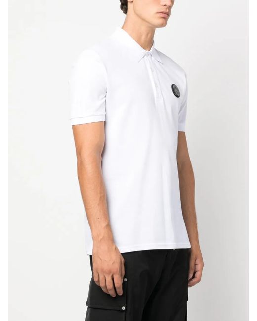 Philipp Plein White Ss Thunder Tiger Cotton Polo Shirt for men