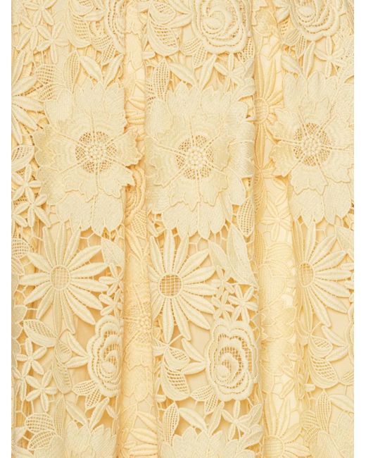 ROTATE BIRGER CHRISTENSEN White 3D Lace Midi Skirt