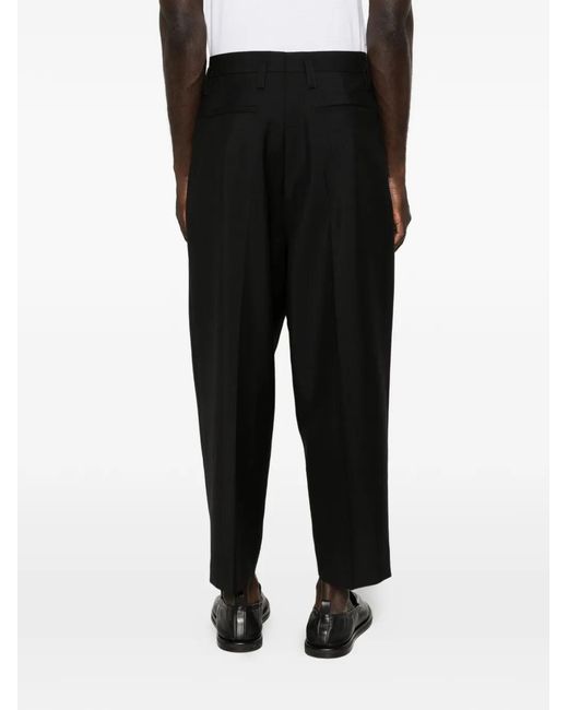 Jil Sander Cropped Plooibroek in het Black voor heren