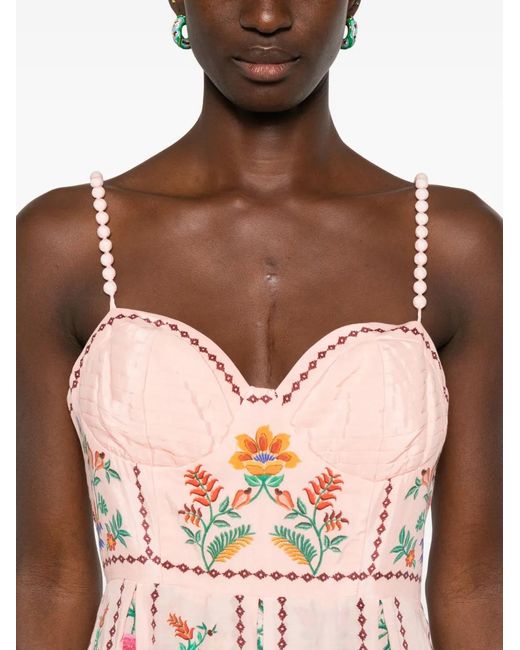 delicate forest pink maxi dress Multicolor Delicate Forest Cut-Out Maxi Dress