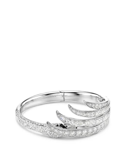 Swarovski White Swan Crystal-Embellished Bracelets