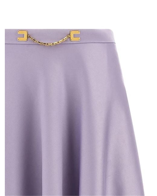 Elisabetta Franchi Purple Skirt