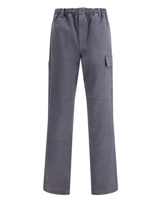 GR10K Blue Cargo-Pocket Washed Trousers for men